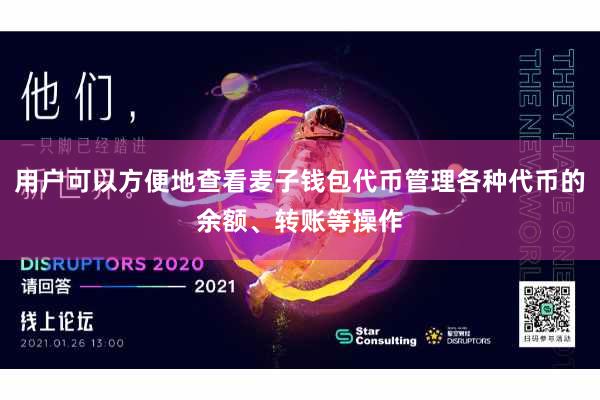 用户可以方便地查看麦子钱包代币管理各种代币的余额、转账等操作