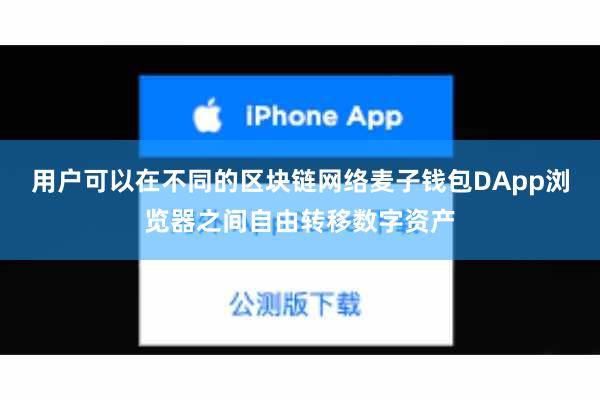 用户可以在不同的区块链网络麦子钱包DApp浏览器之间自由转移数字资产
